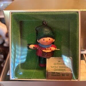 Set of two 1978 Vintage Ornament -“Little Trimmer” Praying Angel and Drummer Boy